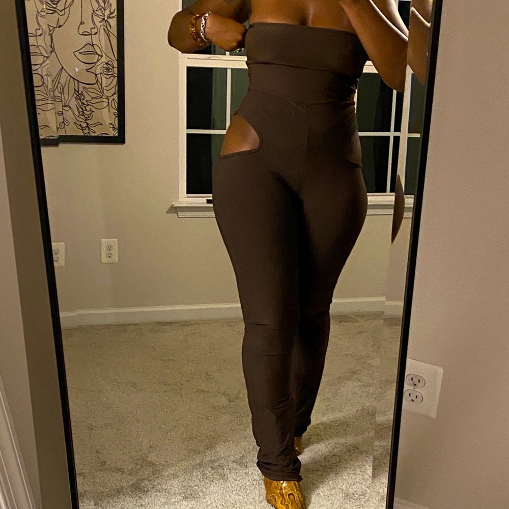 NWT Stretchy Cut Out Hip Jumpsuit